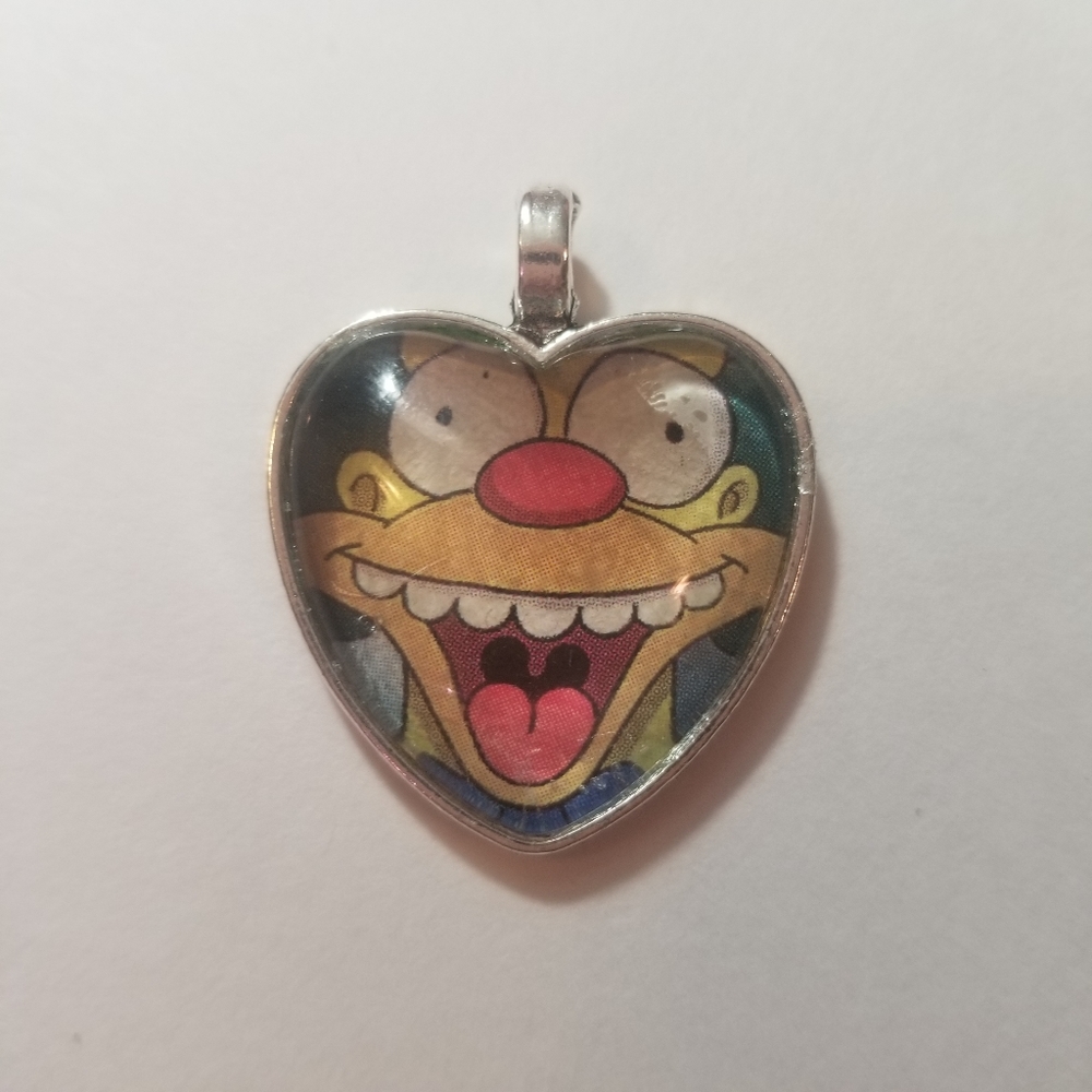 Krusty Clown Upcycled Comic Book Pendant Necklace